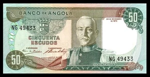 🇦🇴 Angola , 50 Escudos, 1972, P-100, UNC * Marechal Carmona *** - Picture 1 of 2