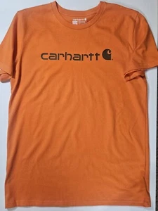 Carhartt Kids T-shirt XL Orange Green Logo Durable Outdoor Built For Play Tee - Picture 1 of 6