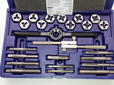 Irwin Hanson 24 Piece Tap and Die Set Fractional SAE 24614 - Image 1 of 4