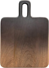 Mango Wood Ombre Cheese Board with Handle, Black and Natural