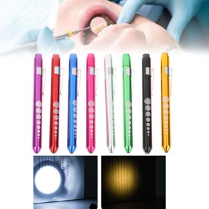 LED Flashlight Work Light First Aid Pen Light Torch Lamp Pupil Gauge Measurem#@i