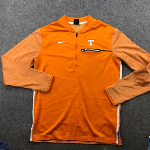 Tennessee Volunteers Pullover Mens Medium Orange Logo 1/4 Zip Nike Dri Fit Cover