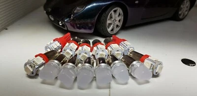Red LED Bulb Dashboard Dash Speedo Instrument Gauges Set TVR Griffith Chimera S - Image 1 of 2