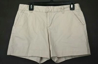 Pantalones cortos informales de mezclilla Calvin Klein para mujer marfil frente plano elásticos 4 bolsillos 8 Foto 1 de 4