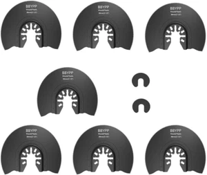 7Pcs Semi Circular Oscillating Saw Blades for Cutting Wood Plastic Soft Metal, 3 - Picture 1 of 12