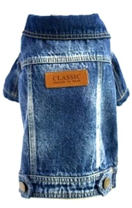 Classic Fashion to Wear Jeans Coat/Jacket for Puppy/Dog , Small - Picture 1 of 3