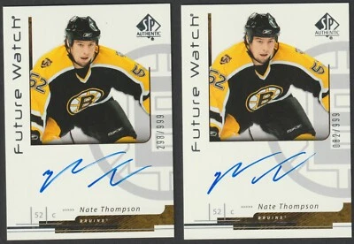Lot of 2 2006-07 SP Authentic #167 Nate Thompson Rookie Autograph Bruins /999 - Image 1 of 3