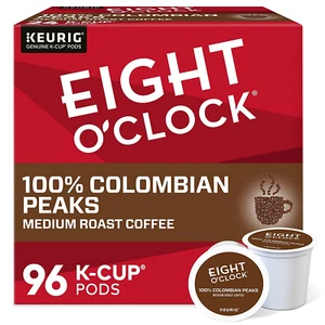 Eight O'Clock Coffee Colombian Peaks Single-Serve Keurig K-Cup Pods, Medium Roa - Picture 1 of 12