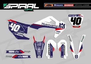 Kit de gráficos MX personalizados Husqvarna TC FC 125 250 350 450 Punch Blue 2020 2021 - Imagen 1 de 1