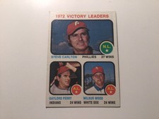 1972 Topps VICTORY LEADERS Baseball #66 Steve Carlton Gaylord Perry Wilbur Wood 
