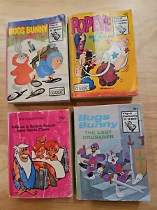 Vintage A Big Little Book Lot Of 4, Flip-It Cartoons Bugs Bunny Popeye Flintston - Picture 1 of 14