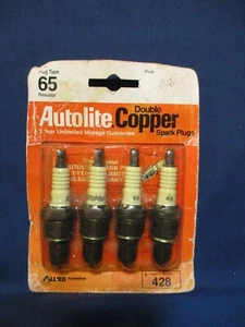 Autolite Double Copper Spark Plugs Plug type 65 Resistor pack of 4 - Imagen 1 de 14