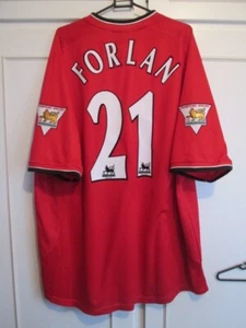 Manchester United Forlan 2000-2002 signiertes Fußballshirt COA/59000 - Bild 1 von 5