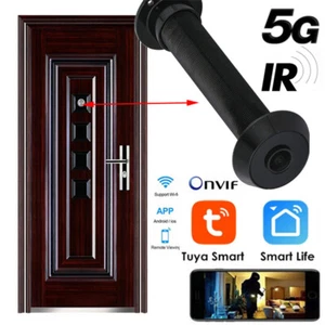 Two Way Voice Tuya WiFi Door Viewer Peep Hole Camera Motion Detect Recording Cam - Picture 1 of 30