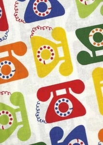 This and That Telefone Telefon Kaufman Stoff Retro - Bild 1 von 1