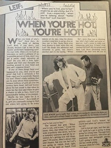 Leif Garrett, Full Page Vintage Clipping - Bild 1 von 1