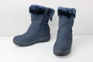 Mountain Warehouse Selkirk Fleece Lined Womens Snow Boots - Navy Blue Size 9 - Picture 1 of 8