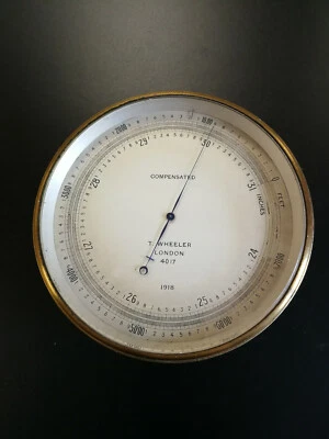 T. Wheeler, barómetro/altímetro naval británico, Londres 1918 Foto 1 de 3