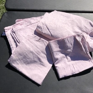 Juego de sábanas de algodón High Country Linens Pink Vines damasco 4 piezas King - Imagen 1 de 18