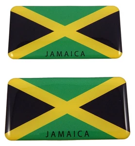 Jamaica flag domed decal 3D sticker emblem 2.6" se tof 1 or 2 - Foto 1 di 5