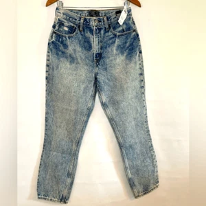 Abercrombie & Fitch ~ vita alta ~ jeans mamma ~ 4R ~ lavaggio acido ~ nuovo con etichette - Foto 1 di 8