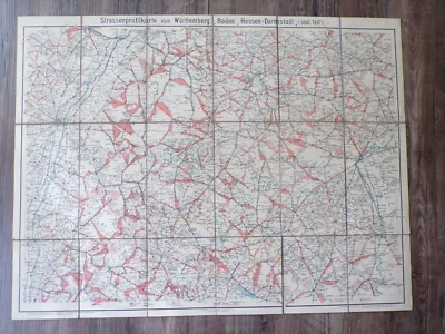 WWI GERMAN HINDENBURG LINE MAP ON LINEN - Image 1 of 4