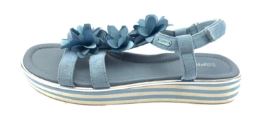 ESPRIT DAMEN SANDALEN SANDALETTEN  PANTOLETTEN Gr:36 Uk:3,5 BLAU - Bild 1 von 3