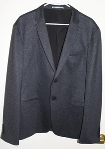 ZARA Suit Men's 46R 38x29 Black & Gray Polyester Viscose Elasthane Blend - Imagen 1 de 17