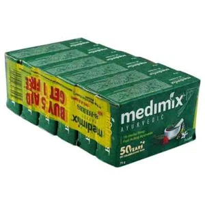 Medimix Ayurvedic 18 Herbs Classic Soap 75 g (Buy 5 Get 1 Free) - Picture 1 of 3