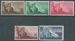 1948 SAN MARINO LAVORO 5 VALORI MNH ** - X29 - Picture 1 of 1