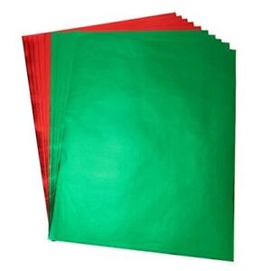 Hygloss Products, Inc Metallic Foil Paper 10 x 13 Inches, Red and Green Sheets