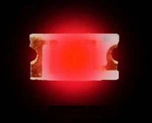 4 Bright Red "NANO" (0603) LEDs with Wires Attached - Picture 1 of 3