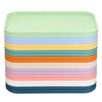 7.9x5.9 Fast Food Serving Tray, 20 Pack Bulk Plastic Reusable Kitchen Cafeter... - Image 1 of 4