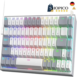Hot-Swappable RGB-Game-Tastatur | Kompakte Mechanik mit Linear Switch - Zdjęcie 1 z 8
