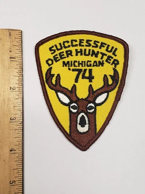 1974 Michigan DNR Successful Deer Hunter Patch MINT & Original Vintage - Image 1 of 2
