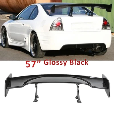 Glossy Black 57" Rear Spoiler Wing Truck GT-Style For Honda Prelude Integra Foto 1 de 4