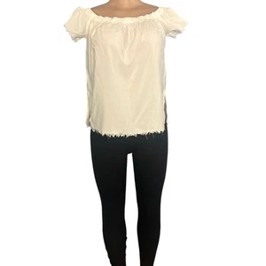 Cloth & Stone Damen ausgefranste Kurzarm Bluse Größe XS - Bild 1 von 9