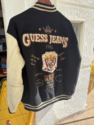 Vintage 1981 Guess Jeans Varsity Jacket Mens Size Medium 🔥 - Image 1 of 4