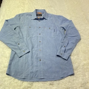 Orvis Hemd Medium Tall Blau Langarm Knopfleiste Active Fit Outdoor Angeln - Bild 1 von 4