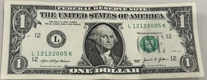 2021 San Francisco $1 Bill December 12th 2005 Birthday/Ann. Low Sum Lucky 13! ☘️ - Picture 1 of 2