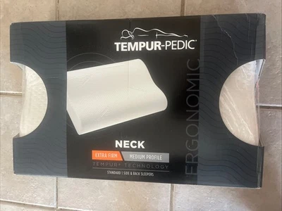 New Tempur-Pedic neck pillow, extra firm, medium profile, queen size pillowcase - Image 1 of 4
