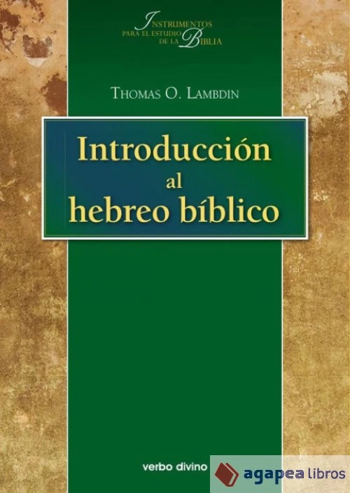 Introducción al hebreo bíblico. NUEVO. ENVÍO URGENTE (Librería Agapea) - Imagen 1 de 1
