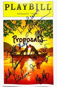 "PROPOSALS" CAST SIGNED PLAYBILL VINTAGE OPENING NIGHT 1997 BROADHURST THEATRE - Picture 1 of 2