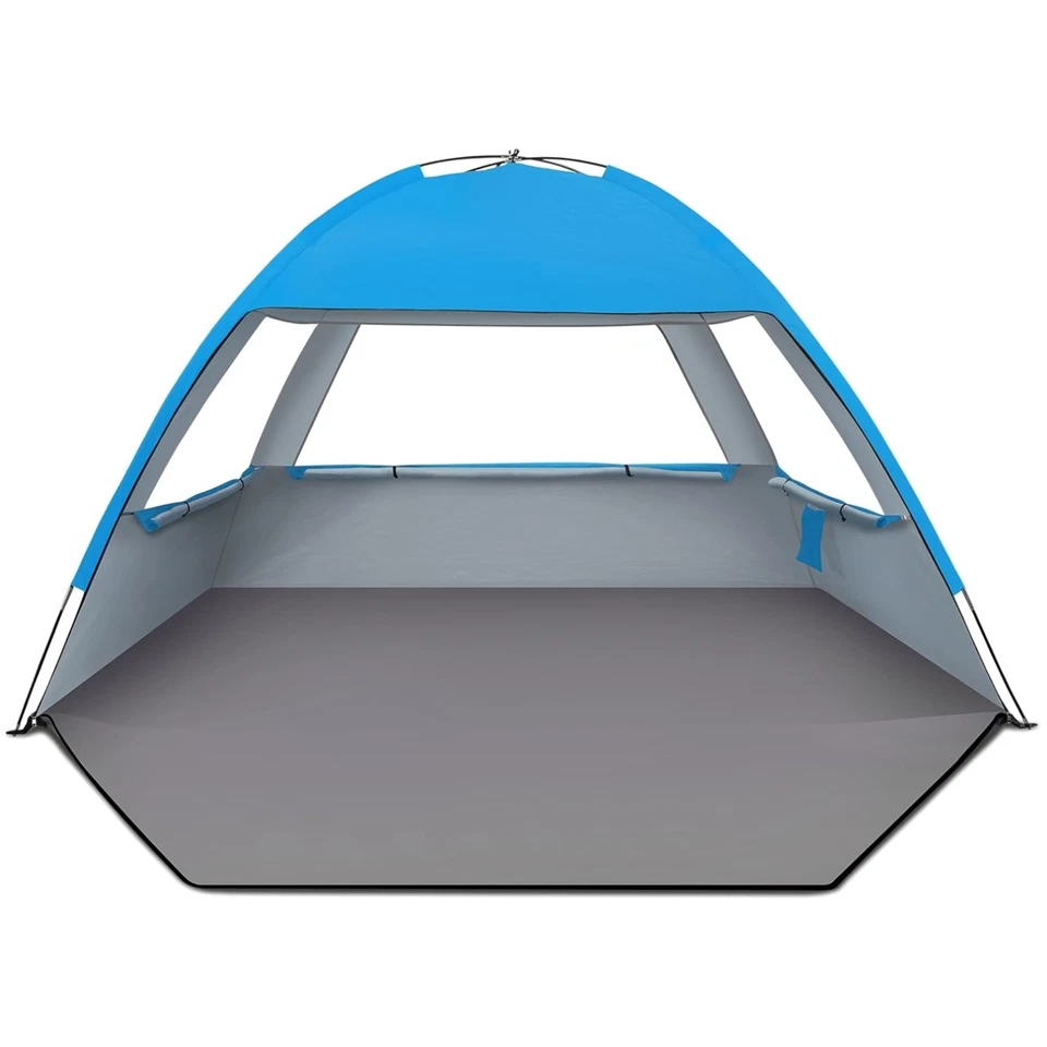 Beach Tent Umbrella Outdoor Sun Shelter Canopy Cabana UPF 50 SH Sky Blue Large