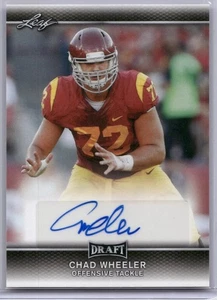 2017 Chad Wheeler Leaf Draft Autogrammkarte # A-CW1 - Bild 1 von 2