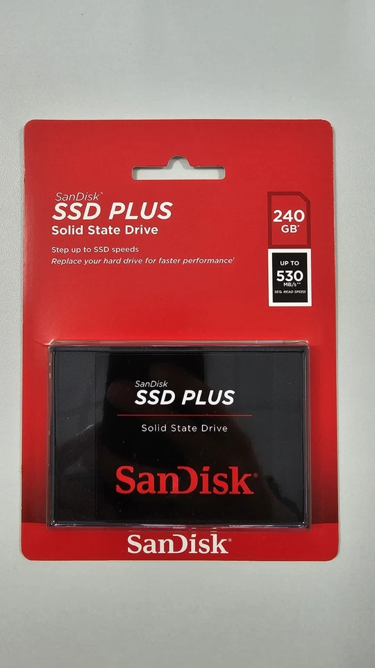 SANDISK Plus Solid State Drive Festplatte, 240 GB SSD SATA 530 MB/s, 2,5 Zoll - Bild 1 von 1