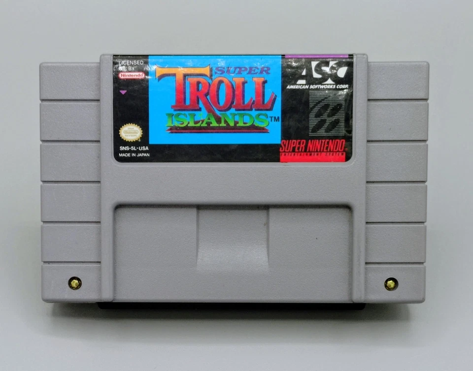 Super Troll Islands (Super Nintendo SNES, 1994)  Clean Tested 🇨🇦 - Image 1 of 3
