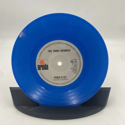 Three Degrees - Woman in love ( blue vinyl)   7" Single VG - Image 1 of 4
