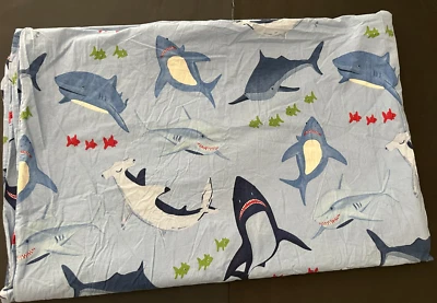 Funda nórdica Pottery Barn Kids tiburón azul doble Foto 1 de 4