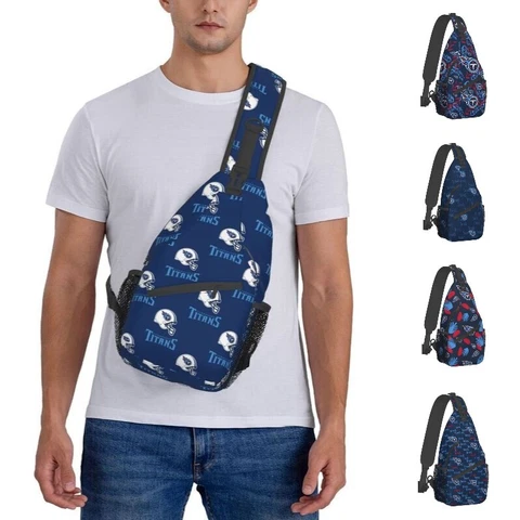 Tennessee Titans Men's Casual Cross Chest Bag Diagonally Portable Travel Bag Cover
